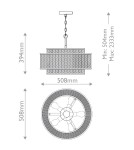 Elstead Lampa wisząca Teton 5 źródeł światła Matowa czerń QZ-TETON-5P-MBK