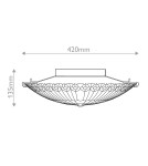 Elstead Plafon Watkins 2 źródła światła Valiant brąz QZ-WATKINS-F-VB