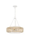 Elstead Lampa wisząca Waylon 4 źródła światła Antyczna biel QZ-WAYLON-4P-AWH