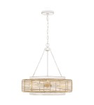 Elstead Lampa wisząca Waylon 4 źródła światła Antyczna biel QZ-WAYLON-4P-AWH