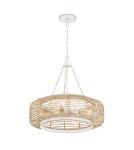 Elstead Lampa wisząca Waylon 4 źródła światła Antyczna biel QZ-WAYLON-4P-AWH