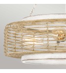 Elstead Lampa wisząca Waylon 4 źródła światła Antyczna biel QZ-WAYLON-4P-AWH