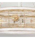 Elstead Lampa wisząca Waylon 4 źródła światła Antyczna biel QZ-WAYLON-4P-AWH