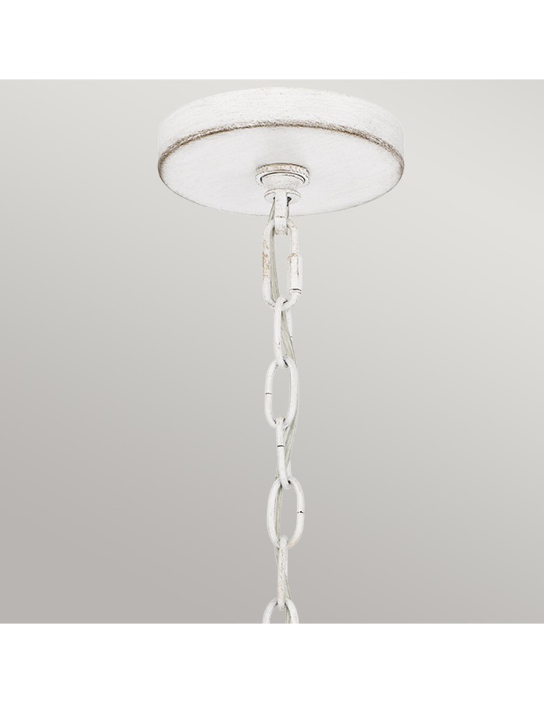 Elstead Lampa wisząca Waylon 4 źródła światła Antyczna biel QZ-WAYLON-4P-AWH