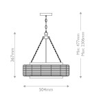 Elstead Lampa wisząca Waylon 4 źródła światła Antyczna biel QZ-WAYLON-4P-AWH