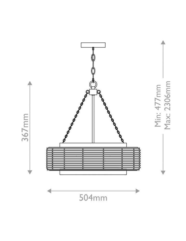 Elstead Lampa wisząca Waylon 4 źródła światła Antyczna biel QZ-WAYLON-4P-AWH