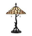 Elstead Lampa stołowa Whispering 2 źródła światła Valiant brąz QZ-WHISPERING-TL-VB