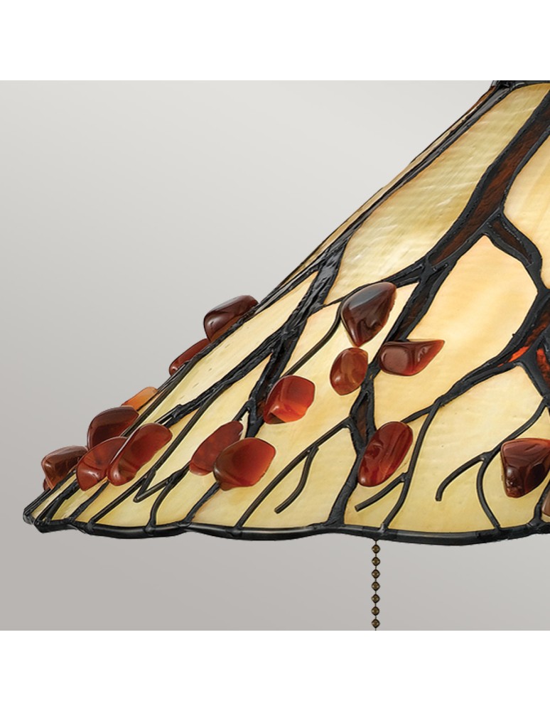 Elstead Lampa stołowa Whispering 2 źródła światła Valiant brąz QZ-WHISPERING-TL-VB