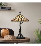 Elstead Lampa stołowa Whispering 2 źródła światła Valiant brąz QZ-WHISPERING-TL-VB