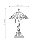 Elstead Lampa stołowa Whispering 2 źródła światła Valiant brąz QZ-WHISPERING-TL-VB