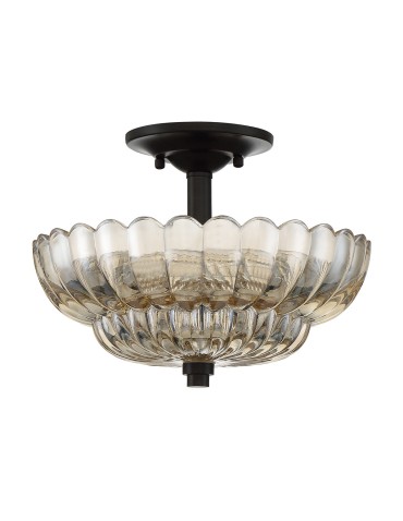 Elstead Półplafon Whitecap 3 źródła światła Kakaowy brąz QZ-WHITECAP-SF-S - product 2