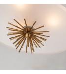 Elstead Lampa wisząca Staring 3 źródła światła Przecierane złoto STARING-3P-DG-OPAL