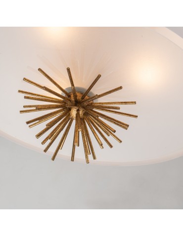 Elstead Lampa wisząca Staring 3 źródła światła Przecierane złoto STARING-3P-DG-OPAL - product 2