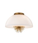 Elstead Lampa wisząca Staring 3 źródła światła Przecierane złoto STARING-3P-DG-OPAL
