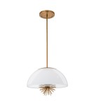 Elstead Lampa wisząca Staring 3 źródła światła Przecierane złoto STARING-3P-DG-OPAL