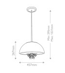 Elstead Lampa wisząca Staring 3 źródła światła Przecierane złoto STARING-3P-DG-OPAL