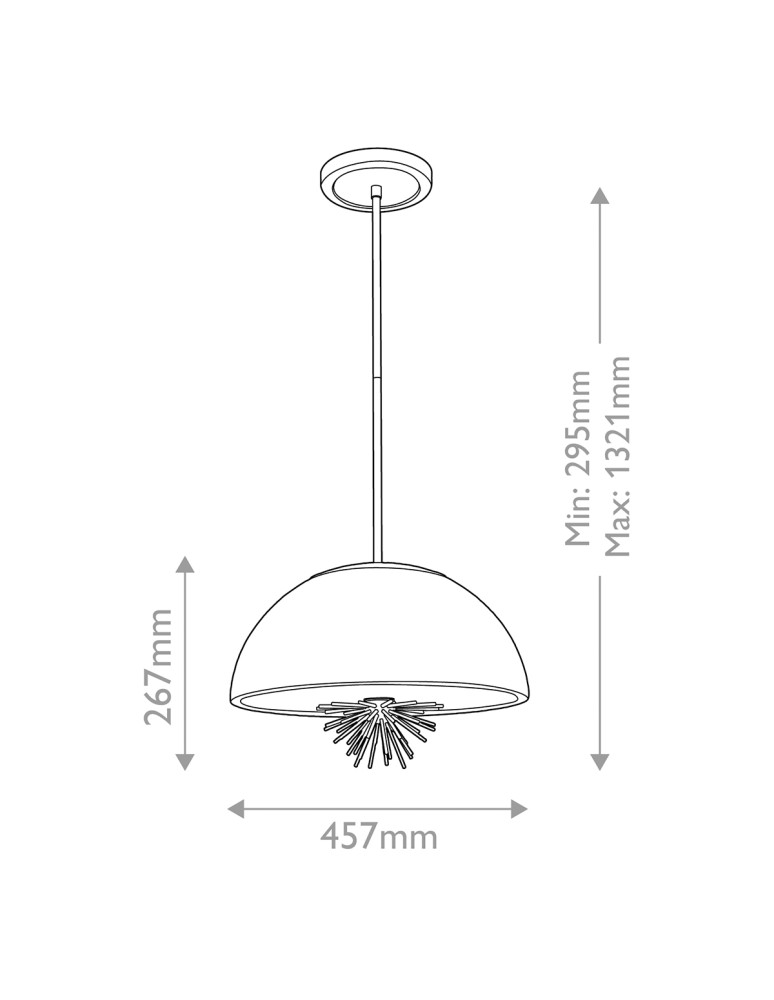 Elstead Lampa wisząca Staring 3 źródła światła Przecierane złoto STARING-3P-DG-OPAL