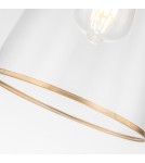 Elstead Mała lampa wisząca Staring 1 źródło światła Przecierane złoto STARING-MP-DG-CLEAR