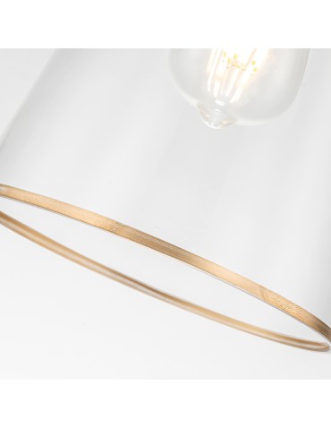 Elstead Mała lampa wisząca Staring 1 źródło światła Przecierane złoto STARING-MP-DG-CLEAR - product 2