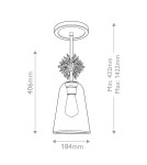 Elstead Mała lampa wisząca Staring 1 źródło światła Przecierane złoto STARING-MP-DG-CLEAR