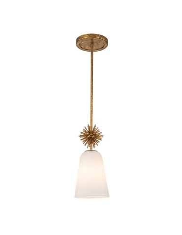 Elstead Mała lampa wisząca Staring 1 źródło światła Przecierane złoto STARING-MP-DG-OPAL - product 2