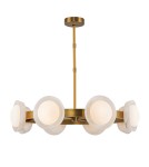 Quintiesse Żyrandol LED Alonso Vintage mosiądz Elstead Lighting QN-ALONSO8-VBS-AR