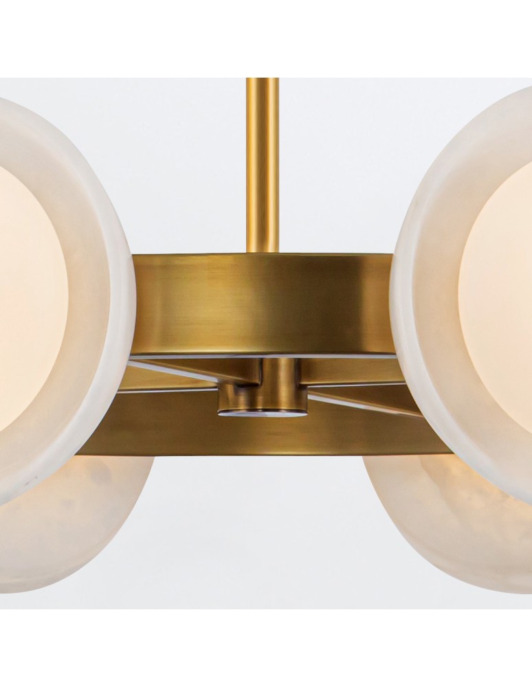 Quintiesse Żyrandol LED Alonso Vintage mosiądz Elstead Lighting QN-ALONSO8-VBS-AR
