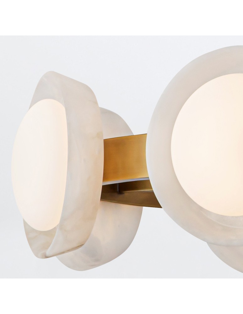 Quintiesse Żyrandol LED Alonso Vintage mosiądz Elstead Lighting QN-ALONSO8-VBS-AR