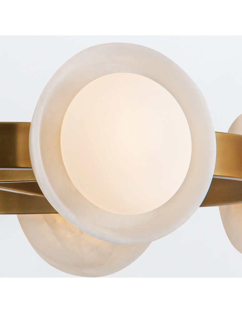 Quintiesse Żyrandol LED Alonso Vintage mosiądz Elstead Lighting QN-ALONSO8-VBS-AR