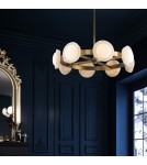 Quintiesse Żyrandol LED Alonso Vintage mosiądz Elstead Lighting QN-ALONSO8-VBS-AR