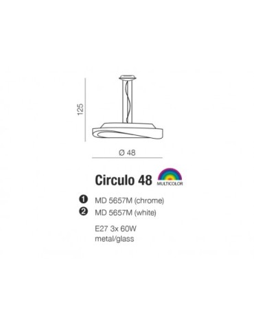 Azzardo CIRCULO 48 CHROM 3xE27 Wisząca Chrom AZ0986 - produkt 2
