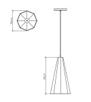 Quintiesse Lampa wisząca Angular Elstead Lighting QN-ANGULAR-P-S-TEAK