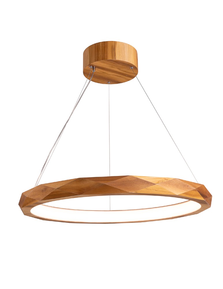 Quintiesse Lampa wisząca LED Angular Elstead Lighting QN-ANGULAR-RING-LED-80-TEAK