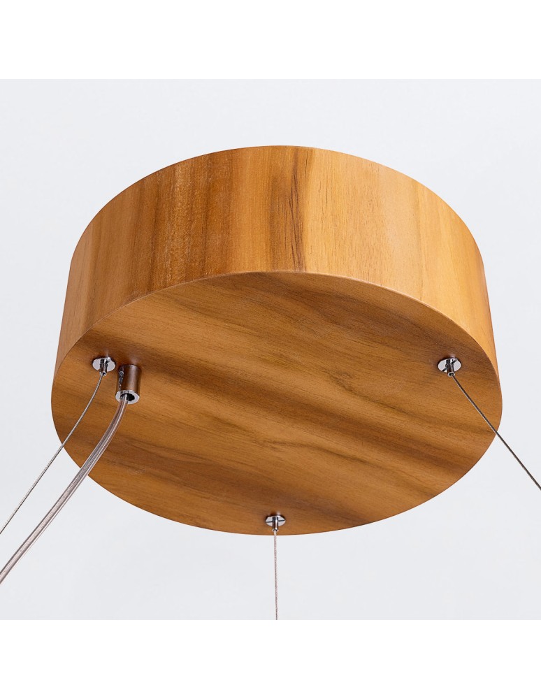 Quintiesse Lampa wisząca LED Angular Elstead Lighting QN-ANGULAR-RING-LED-80-TEAK