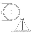 Quintiesse Lampa wisząca LED Angular Elstead Lighting QN-ANGULAR-RING-LED-80-TEAK