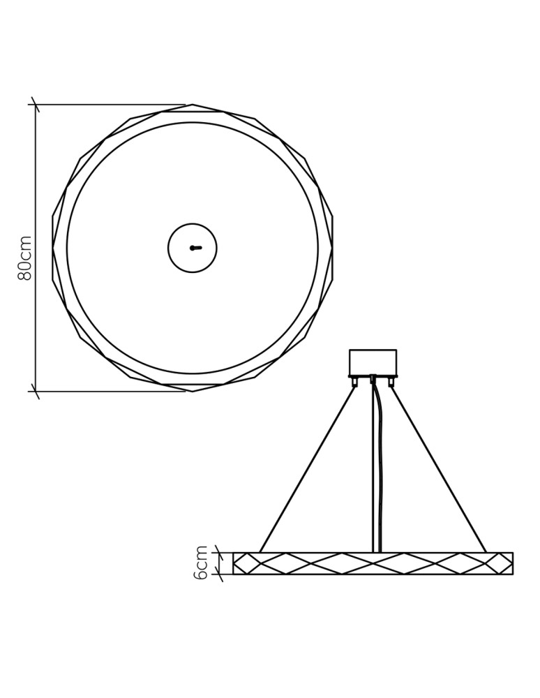 Quintiesse Lampa wisząca LED Angular Elstead Lighting QN-ANGULAR-RING-LED-80-TEAK