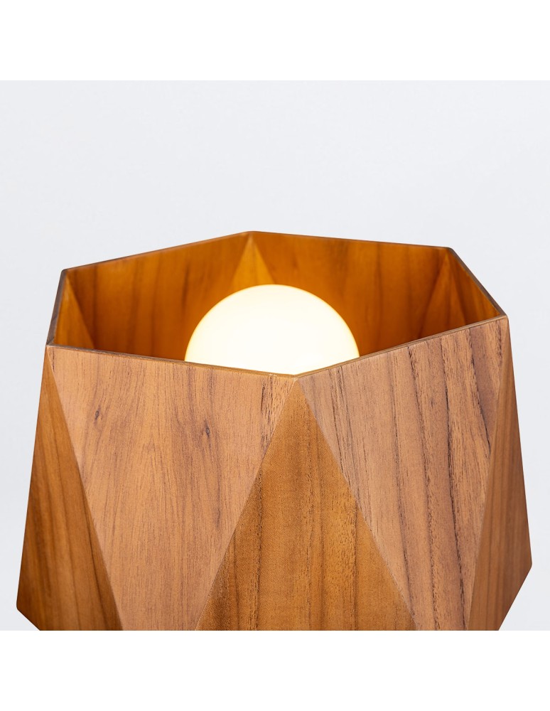 Quintiesse Lampa stołowa Angular Elstead Lighting QN-ANGULAR-TL-TEAK