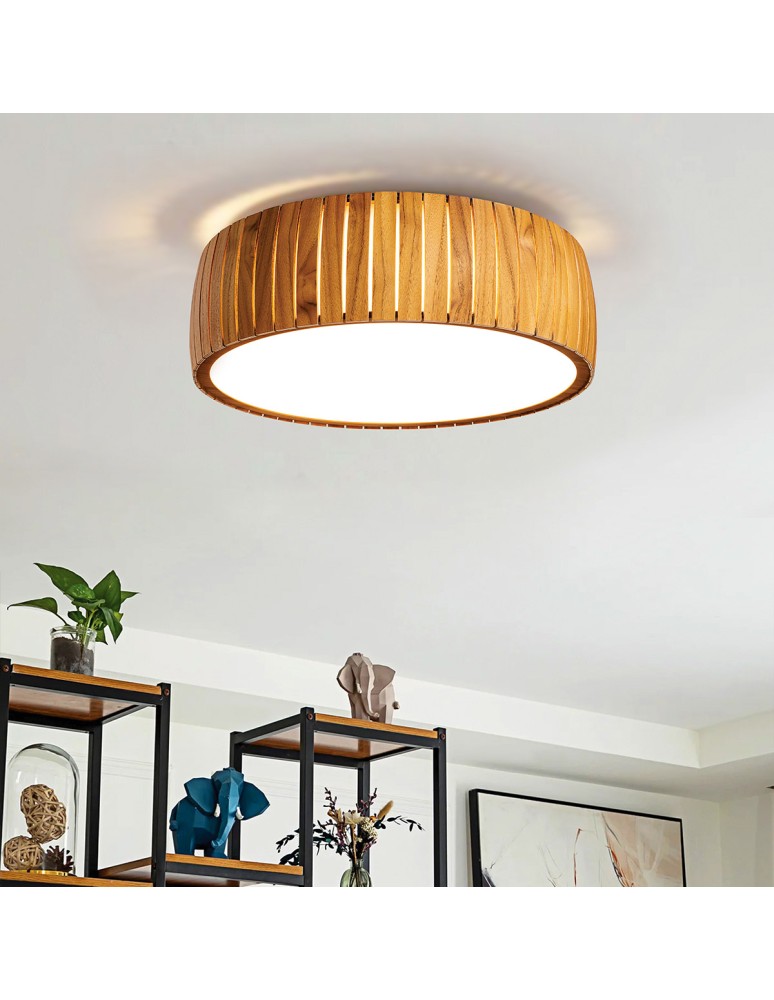 Quintiesse Plafon LED Barrel Elstead Lighting QN-BARREL-F-LED-50-TEAK Quintiesse Plafon LED Barrel Elstead Lighting QN-BARREL-F-LED-50-TEAK