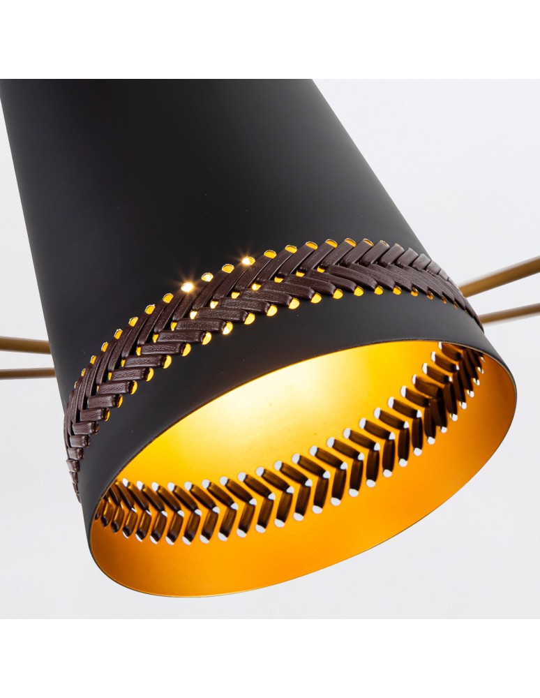 Quintiesse Żyrandol Brickell 5 źródeł światła Matowa czerń Elstead Lighting QN-BRICKELL5-MBHL