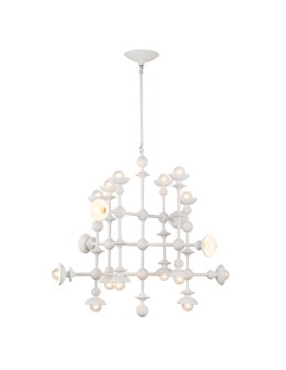 Quintiesse Żyrandol Cadence 18 źródeł światła Antyczna biel Elstead Lighting QN-CADENCE18-WHT - product 2