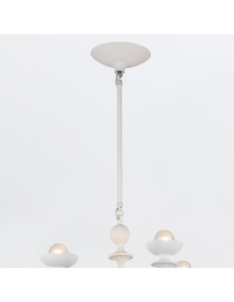 Quintiesse Żyrandol Cadence 18 źródeł światła Antyczna biel Elstead Lighting QN-CADENCE18-WHT