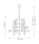 Quintiesse Żyrandol Cadence 18 źródeł światła Antyczna biel Elstead Lighting QN-CADENCE18-WHT