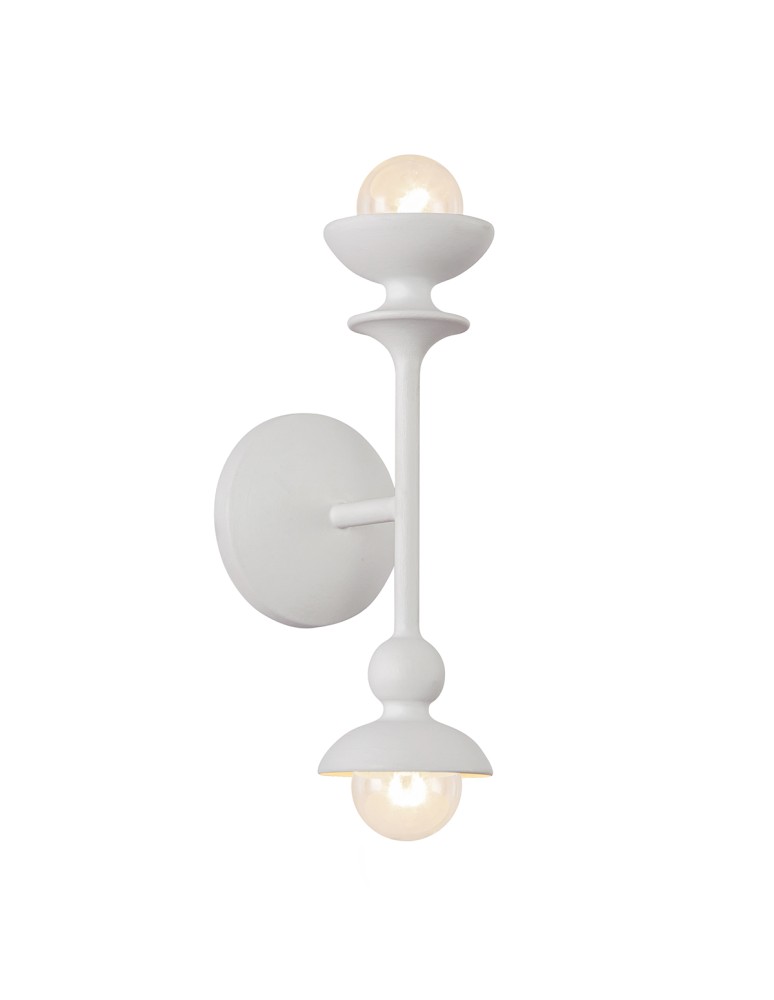 Quintiesse Kinkiet Cadence 2 źródła światła Antyczna biel Elstead Lighting QN-CADENCE-2WB-WHT