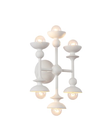 Quintiesse Kinkiet Cadence 6 źródeł światła Antyczna biel Elstead Lighting QN-CADENCE-6WB-WHT