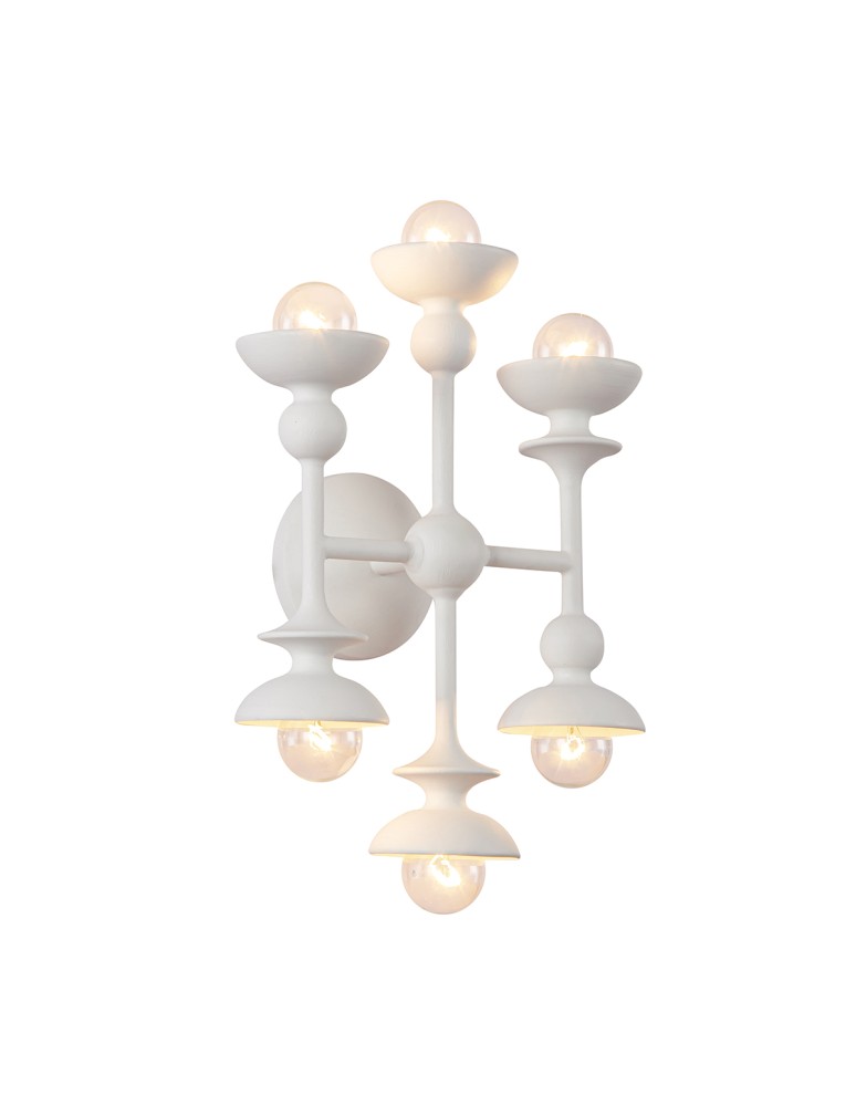 Quintiesse Kinkiet Cadence 6 źródeł światła Antyczna biel Elstead Lighting QN-CADENCE-6WB-WHT