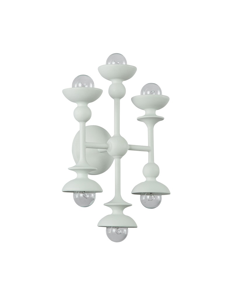 Quintiesse Kinkiet Cadence 6 źródeł światła Antyczna biel Elstead Lighting QN-CADENCE-6WB-WHT