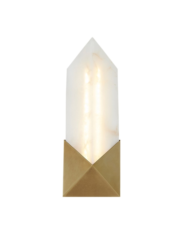Quintiesse Mały kinkiet LED Caesar Vintage mosiądz Elstead Lighting QN-CAESAR-W-S-VBS-AR