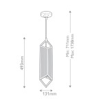Quintiesse Lampa wisząca Cairo 1 źródło światła Miejski brąz Elstead Lighting QN-CAIRO-1P-UBZ-CR