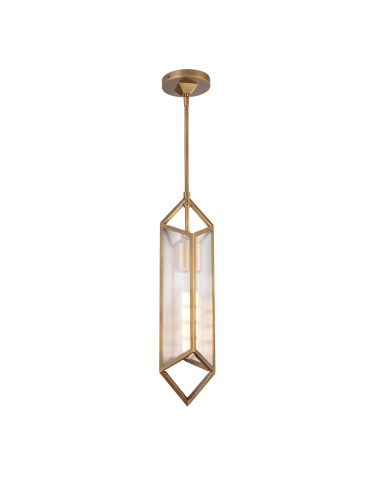 Quintiesse Lampa wisząca Cairo 1 źródło światła Vintage mosiądz Elstead Lighting QN-CAIRO-1P-VBS-CR