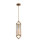 Quintiesse Lampa wisząca Cairo 1 źródło światła Vintage mosiądz Elstead Lighting QN-CAIRO-1P-VBS-CR